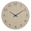 TFA Wandklok - naturel houtkleur - hout - D30 cm