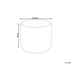 THAKOT - Poef - Beige - 45 x 45 x 45 cm - Katoen