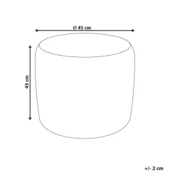 THAKOT - Poef - Beige - 45 x 45 x 45 cm - Katoen