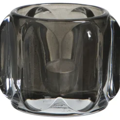 Theelichthouder Mila - grijs - 6,5xØ8 cm