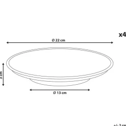THYME - Bijzetborden set van 4 - Donkergroen - Steengoed