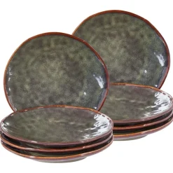 THYME - Bijzetborden set van 8 - Donkergroen - Steengoed