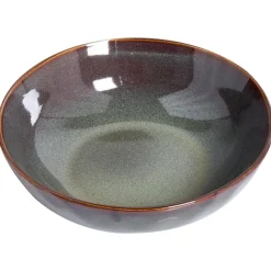 THYME - Diepe borden set van 8 - Donkergroen - Steengoed