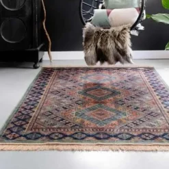 Tier Vintage Vloerkleed Khepera Groen