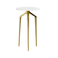 TILPA - Bijzettafel - Wit - Marmer