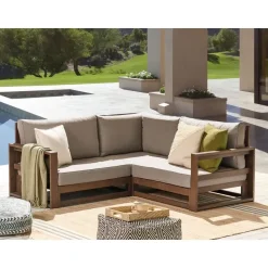 TIMOR - Loungeset - Donkere houtkleur - Acaciahout