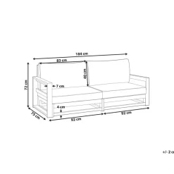 TIMOR II - Tuinbank 2-zits - Lichthout - Gecertificeerd Acaciahout