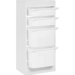 TOBIN - Kast met 4 lades - Wit - Vezelplaat