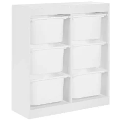 TOBIN - Kast met 6 lades - Wit - Vezelplaat