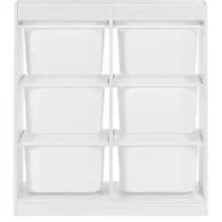 TOBIN - Kast met 6 lades - Wit - Vezelplaat