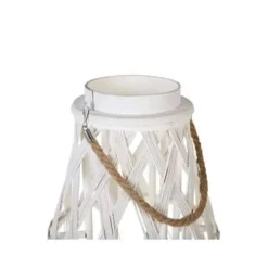 TONGA - Lantaarn - Wit - Bamboehout