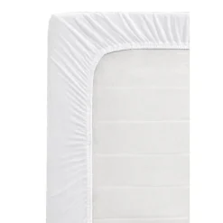 Topper hoeslaken - jersey - wit - 180x200/220 cm