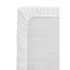 Topper hoeslaken - katoen - wit - 160x200 cm