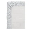 Topper hoeslaken - Percale katoen - lichtgrijs - 180x200 cm