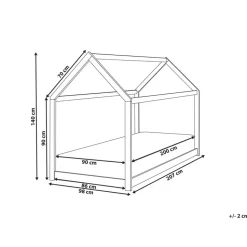 TOSSE - Kinderbed - Grijs - 90 x 200 cm - Hout