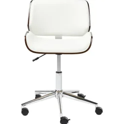 TOTOWA - Bureaustoel - Donkerhout/Zwart - Kunstleer