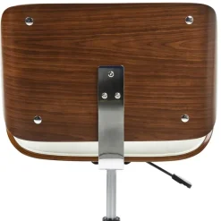 TOTOWA - Bureaustoel - Donkerhout/Zwart - Kunstleer