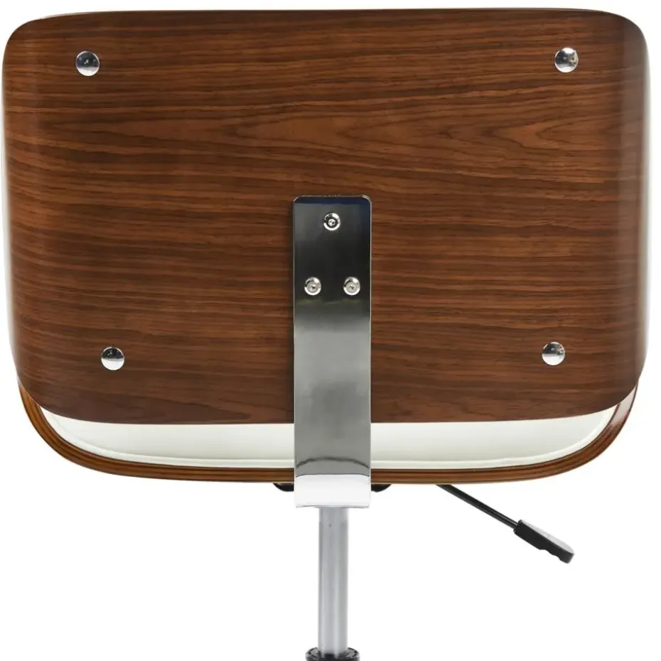 TOTOWA - Bureaustoel - Donkerhout/Zwart - Kunstleer