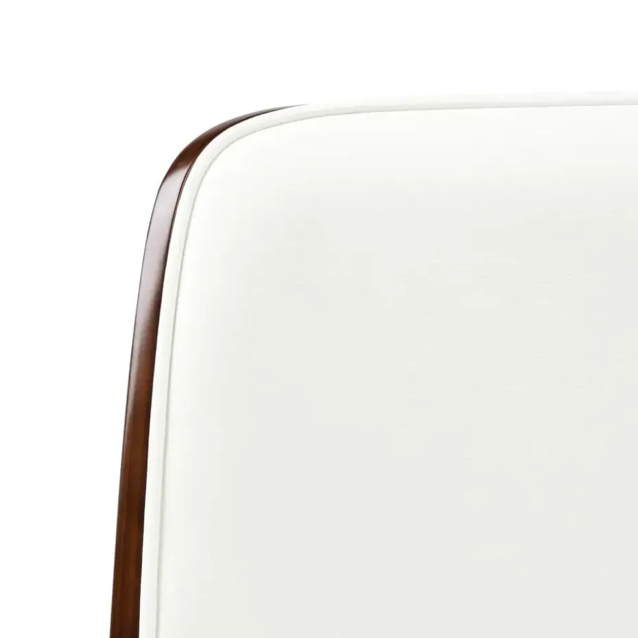 TOTOWA - Bureaustoel - Donkerhout/Zwart - Kunstleer