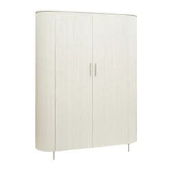 Tower living Corbetta wandkast 2 deurs wit/grijs mdf 145x45x180cm