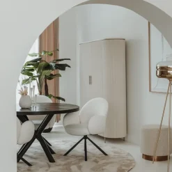 Tower living Corbetta wandkast 2 deurs wit/grijs mdf 145x45x180cm