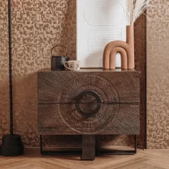 Tower living Padua ladekast mangohout 2 lades 80x46x70cm