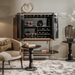 Tower living Rivello barkast 2 deurs zwart 135x45x150cm