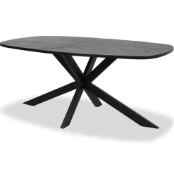 Tower Living Silvi eettafel visgraat zwart 240x100x78