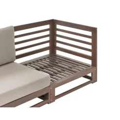 TRANI - Loungebank 3-zits - Bruin - Acaciahout