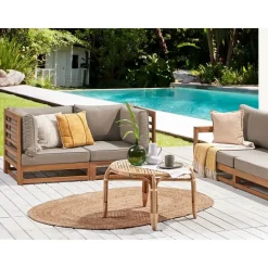 TRANI - Loungebank 2-zits - Lichthout - Acaciahout