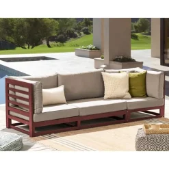 TRANI - Loungebank 3-zits - Mahonie - Acaciahout