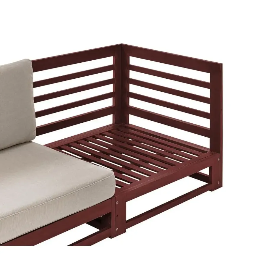 TRANI - Loungebank 3-zits - Mahonie - Acaciahout