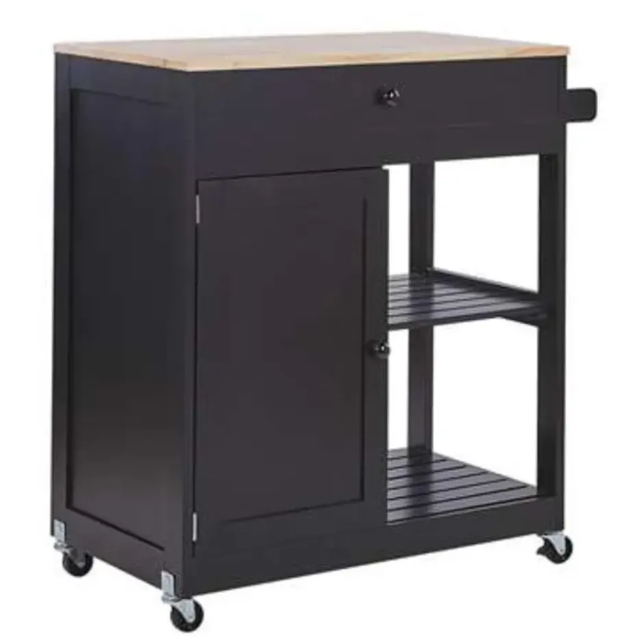 TRAPANI - Keukentrolley - Zwart - MDF