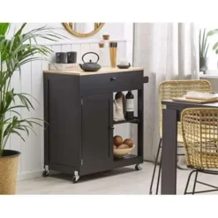 TRAPANI - Keukentrolley - Zwart - MDF