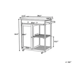 TRAPANI - Keukentrolley - Zwart - MDF
