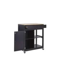 TRAPANI - Keukentrolley - Zwart - MDF