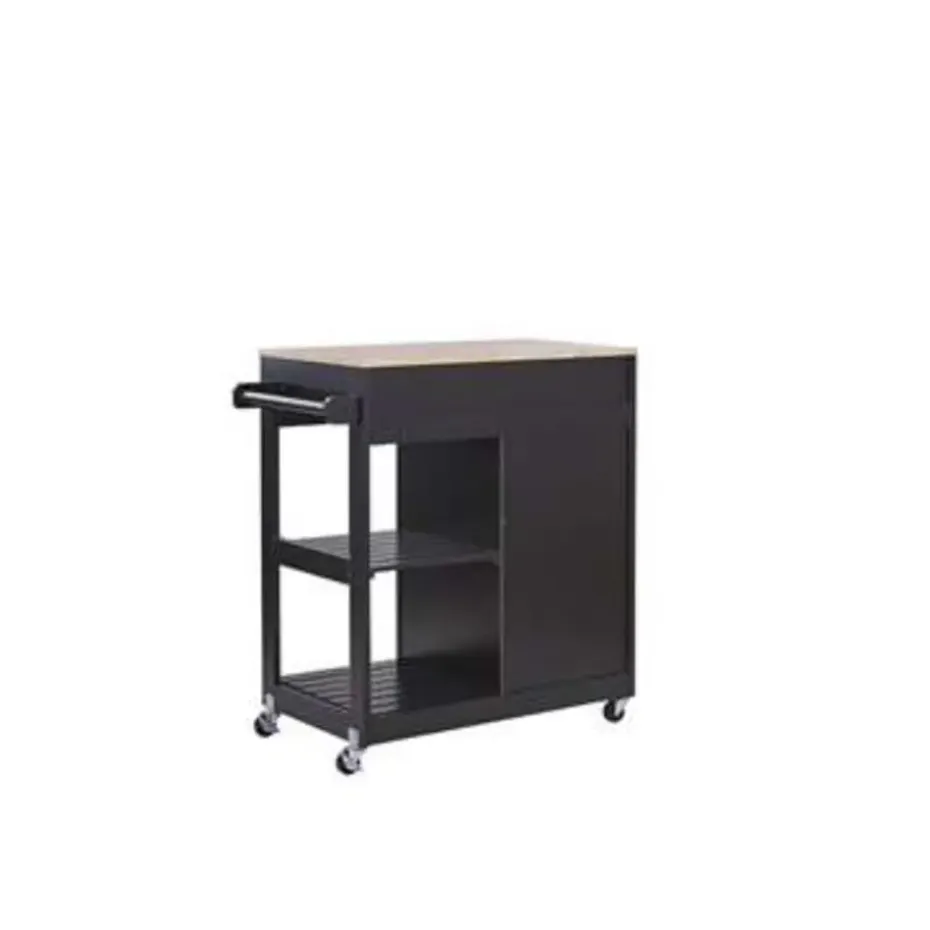 TRAPANI - Keukentrolley - Zwart - MDF