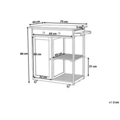 TRAPANI - Keukentrolley - Zwart - MDF