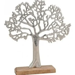 Tree of Life Beeldje - metaal op standaard - ornament - 33 cm