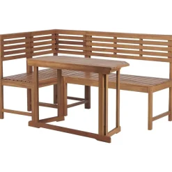 TREIA - Tuinset voor 4 - Lichte houtkleur - Acaciahout