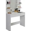 Trendteam Make-uptafel Basix - 85 x 40 x 141 cm - 100% Melaminegecoat - Wit