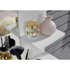 Trendteam Make-uptafel Basix - 85 x 40 x 141 cm - 100% Melaminegecoat - Wit