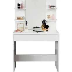 Trendteam Make-uptafel Basix - 85 x 40 x 141 cm - 100% Melaminegecoat - Wit