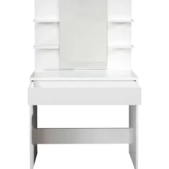 Trendteam Make-uptafel Basix - 85 x 40 x 141 cm - 100% Melaminegecoat - Wit