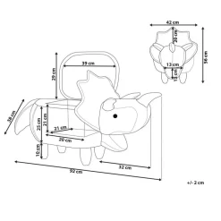 TRICERATOPS - Dierenpoef - Bruin - Polyester