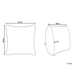 TRIGLAV - Hoofdkussen hoog - Wit - 80 x 80 cm - Polyester