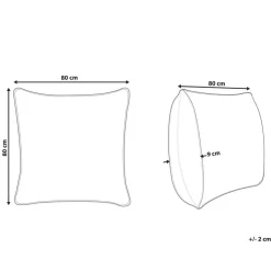 TRIGLAV - Hoofdkussen hoog - Wit - 80 x 80 cm - Polyester