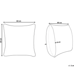 TRIGLAV - Hoofdkussen set van 2 - Wit - 50 x 60 cm - Laag - Polyester