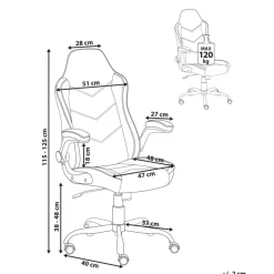TRIUMPHER - Bureaustoel - Zwart - Kunstleer