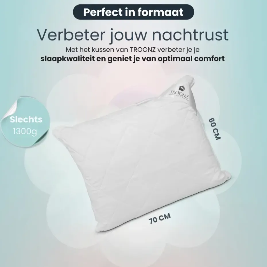 Troonz Hoofdkussen Six Bamboe - 60 x 70 cm